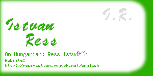 istvan ress business card